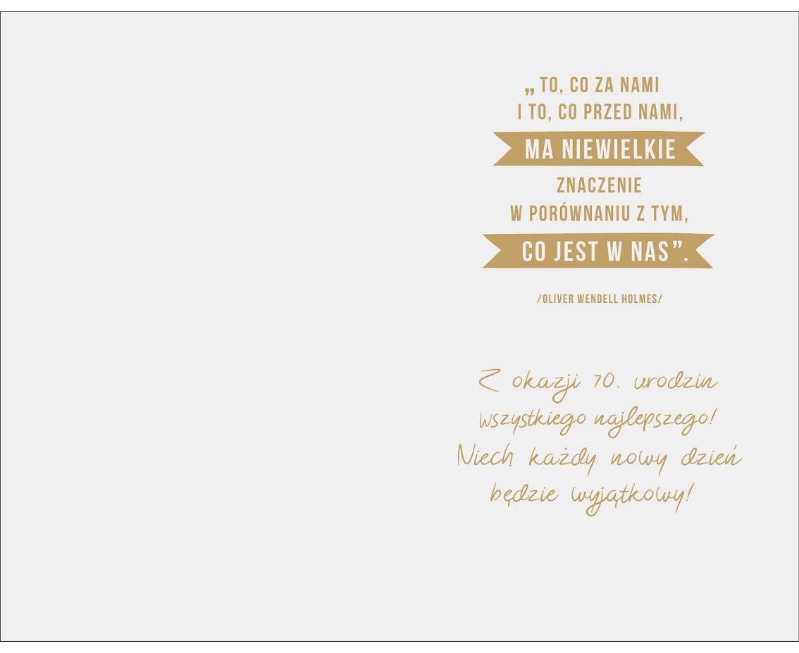 Kartka Urodzinowa 70 urodziny, Szczęśliwa para, 13x20,5 cm